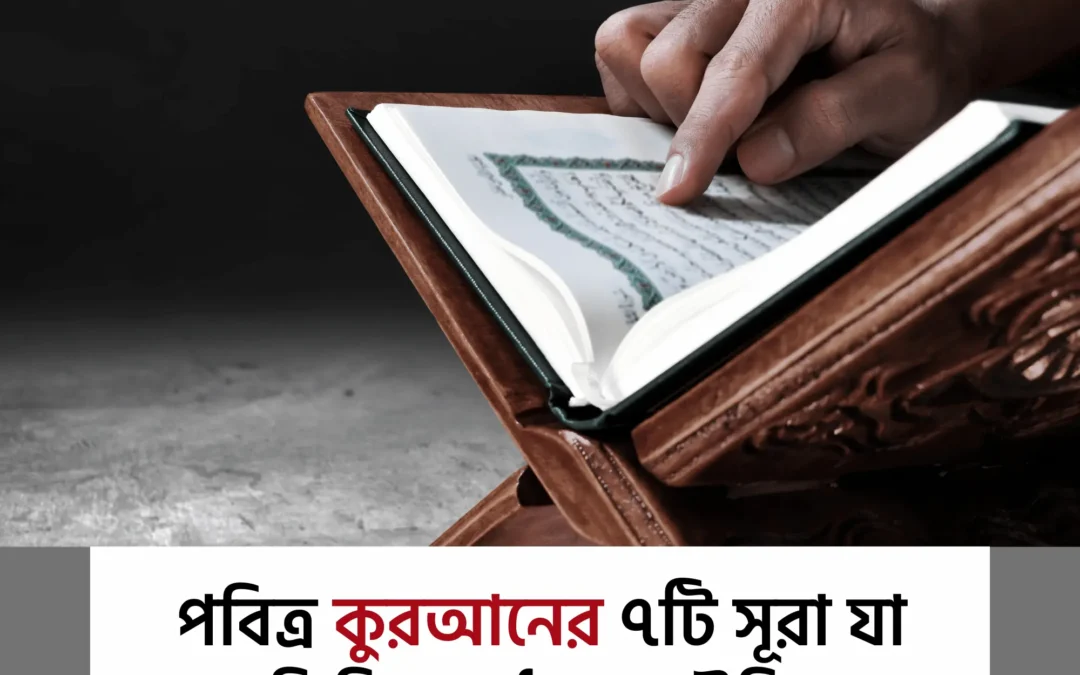 প্রতিদিন তেলাওয়াতের জন্য ৭টি সূরা— যা আপনার জীবন বদলে দিতে পারে ইনশাআল্লাহ!