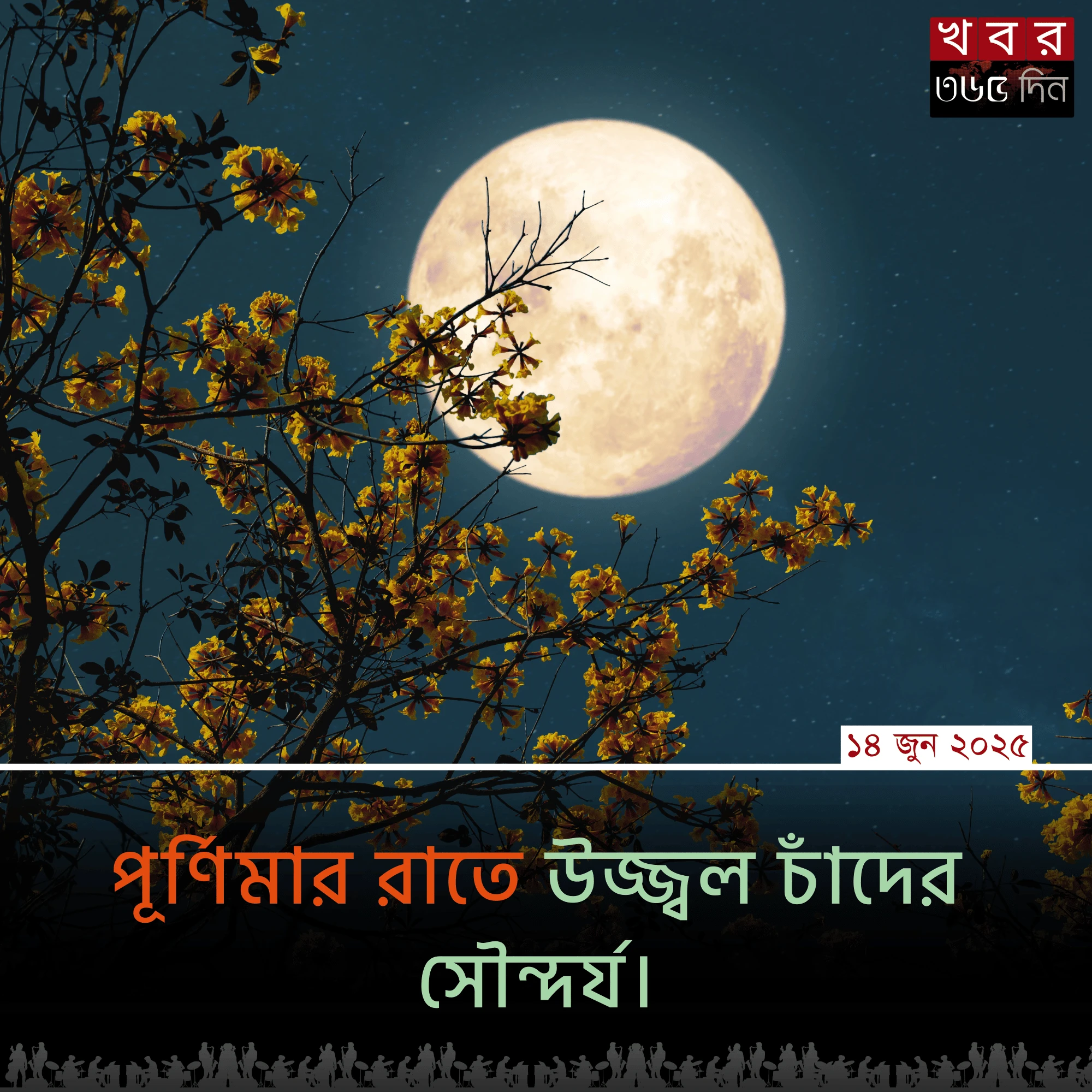 Full Moon – পূর্ণিমার রাতে উজ্জ্বল চাঁদের সৌন্দর্য