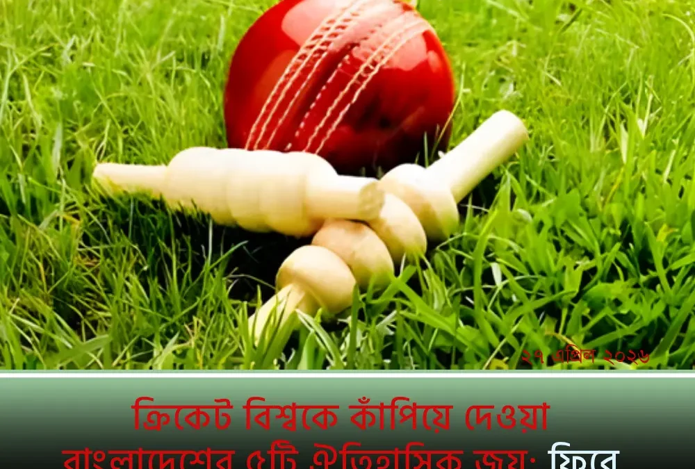 ক্রিকেট বিশ্বকে কাঁপিয়ে দেওয়া বাংলাদেশের ৫টি ঐতিহাসিক জয়: ফিরে দেখা সেই রোমাঞ্চকর মুহূর্ত