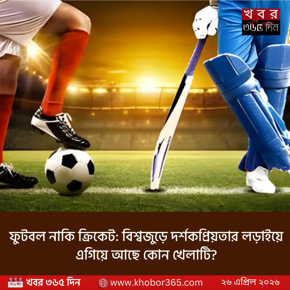 ফুটবল নাকি ক্রিকেট জনপ্রিয়তায় কে এগিয়ে তা নিয়ে ফ্যানদের চিরন্তন বিতর্ক।
